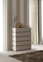 Mat, Shiny Marina Chest Taupe i36657 By ESF Furniture Bedroom Chest of Drawers Mobilia Cleopatra 7 Mat, Shiny Marina Chest Taupe i36657 By ESF Furniture 7