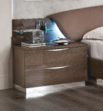High Gloss Lacquer Platinum DROP Bedroom Set SILVER BIRCH p8039 By ESF Furniture 40