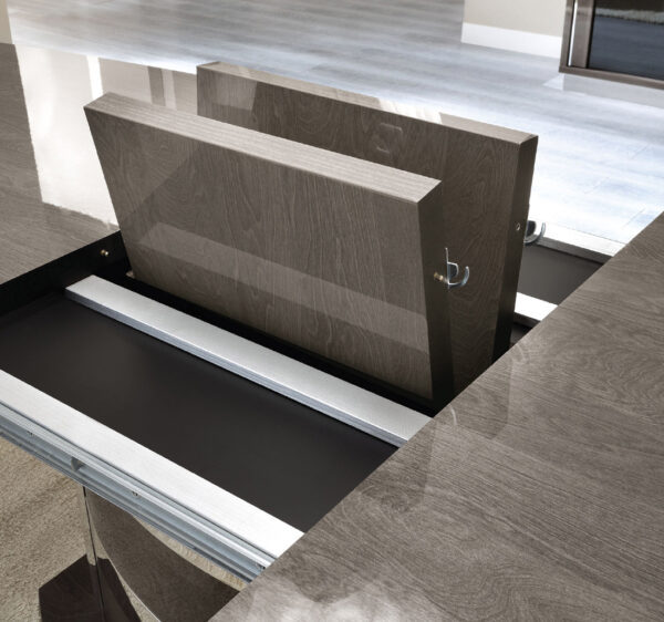 High Gloss Lacquer Platinum Slim Dining Table i27820 By ESF Furniture - Image 3