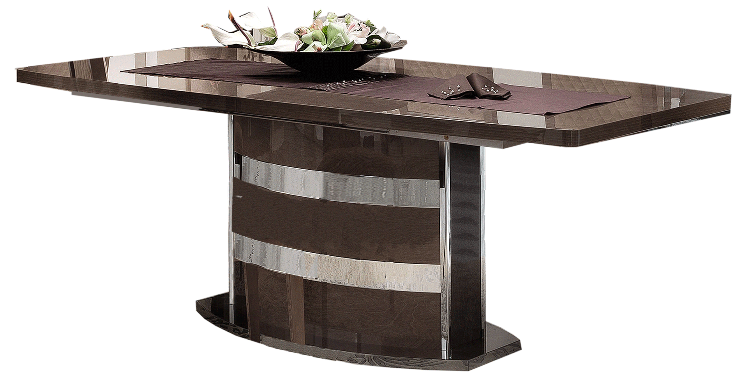 High Gloss Lacquer Platinum Slim Dining Table i27820 By ESF Furniture