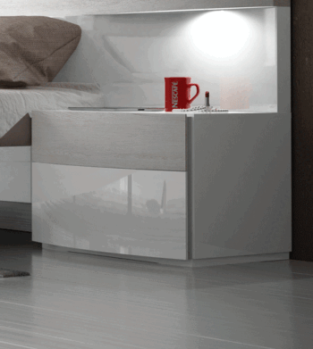 High Gloss Lacquer, Mat Cordoba Nightstand i26002 By ESF Furniture