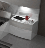 High Gloss Lacquer, Mat Cordoba Nightstand i26002 By ESF Furniture ESF Furniture Mobilia Cleopatra 14 High Gloss Lacquer, Mat Cordoba Nightstand i26002 By ESF Furniture 14