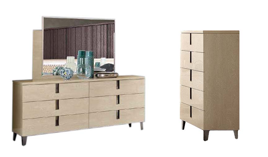 High Gloss Lacquer Ambra Dresser/Chest/Mirror p11065 By ESF Furniture 8