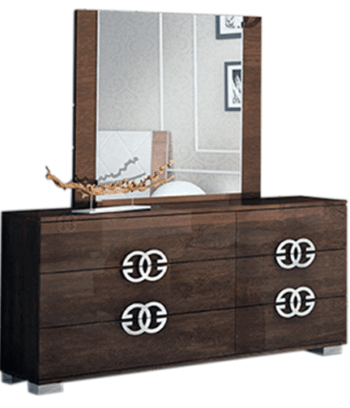 High Gloss Lacquer Prestige Dresser/Chest/Mirror p11698 By ESF Furniture