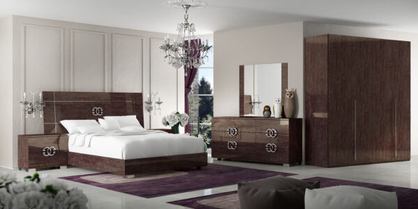 High Gloss Lacquer Prestige Classic Bedroom Set p6349 By ESF Furniture - Image 4