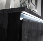 High Gloss Lacquer Oxford 3 door Buffet Grey w/Mirror p10685 By ESF Furniture Curio & Buffet Mobilia Cleopatra 10 High Gloss Lacquer Oxford 3 door Buffet Grey w/Mirror p10685 By ESF Furniture 10