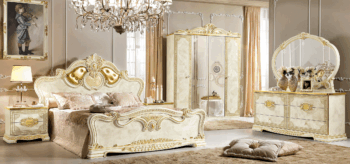 High Gloss Lacquer Leonardo Bedroom Set, Camelgroup Italy p6789 By ESF Furniture