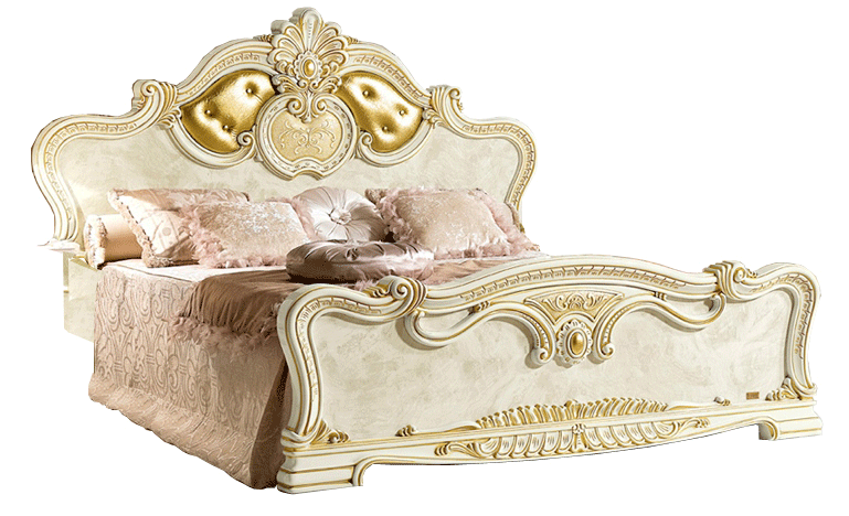 High Gloss Lacquer Leonardo Bed p11711 By ESF Furniture