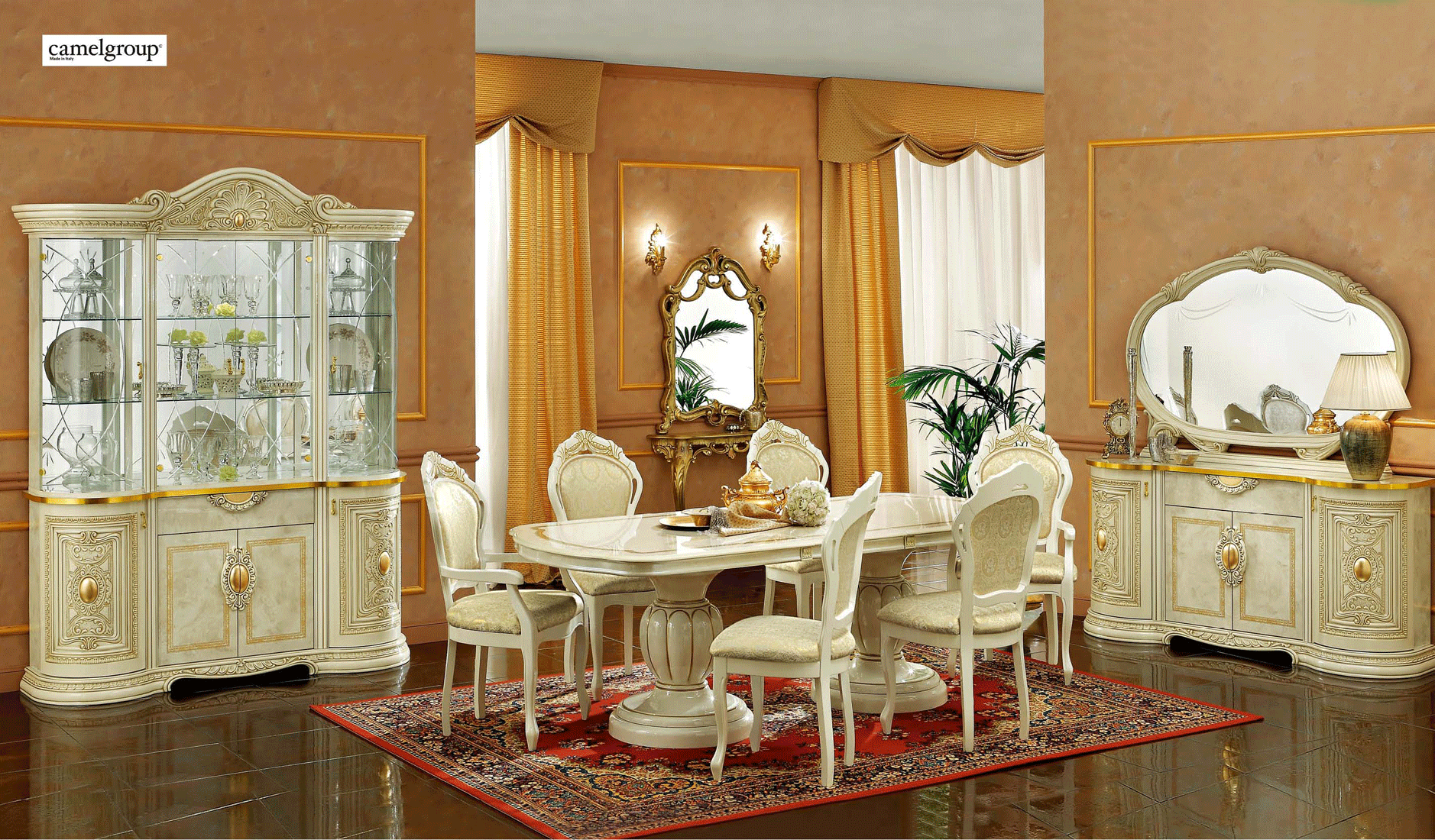High Gloss Lacquer Leonardo Dining Set p5086 By ESF Furniture