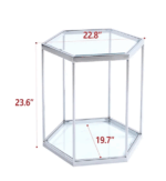 ET1042 End Table Glass by Artisan furniture End Tables Mobilia Cleopatra 40 ET1042 End Table Glass by Artisan furniture 40