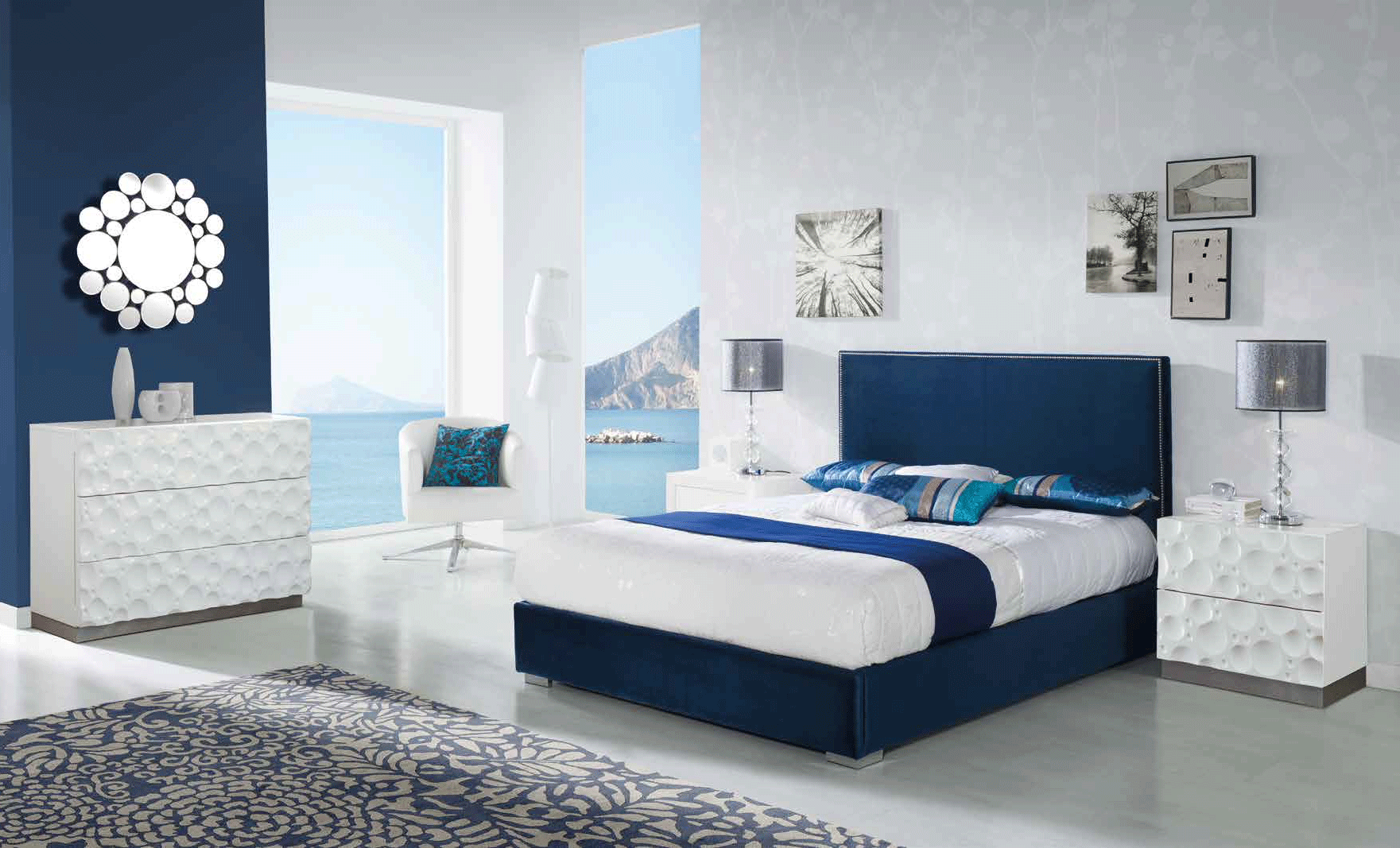 White Bedroom Set 872 Cristina, M 150, C150, E 110, LT-2271-C1K p8361 By ESF Furniture 7