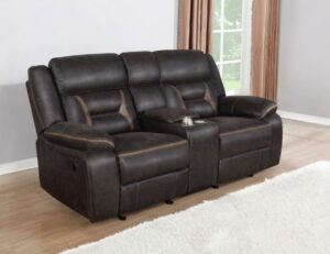 Greer Upholstered Tufted Back Glider Loveseat 651355 By Coaster Furniture | Mobilia Cleopatra Greer Upholstered Tufted Back Glider Loveseat 651355 by Coaster Furniture