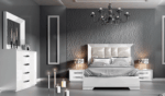 High Gloss Lacquer, Mat Carmen Bedroom Set White p7227 By ESF Furniture 27