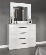 High Gloss Lacquer, Mat Carmen Bedroom Set White p7227 By ESF Furniture 30
