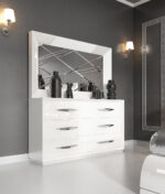 High Gloss Lacquer, Mat Carmen Bedroom Set White p7227 By ESF Furniture 31