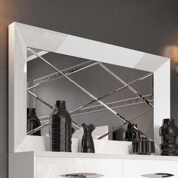 High Gloss Lacquer, Mat Carmen Bedroom Set White p7227 By ESF Furniture 20