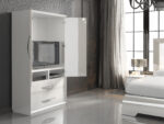 High Gloss Lacquer, Mat Carmen Bedroom Set White p7227 By ESF Furniture 33