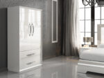 High Gloss Lacquer, Mat Carmen Bedroom Set White p7227 By ESF Furniture 34