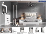 High Gloss Lacquer, Mat Carmen Bed White p11781 By ESF Furniture 16