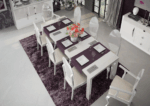 High Gloss Lacquer, Mat Carmen White Dining Table i27703 By ESF Furniture Dining Room Furniture Mobilia Cleopatra 17 High Gloss Lacquer, Mat Carmen White Dining Table i27703 By ESF Furniture 17