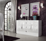 High Gloss Lacquer, Mat Carmen White Dining Room Set p9874 By ESF Furniture 22