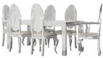 High Gloss Lacquer, Mat Carmen White Dining Table i27703 By ESF Furniture Dining Room Furniture Mobilia Cleopatra 13 High Gloss Lacquer, Mat Carmen White Dining Table i27703 By ESF Furniture 13