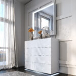 Shiny Wave Bedroom Set White p12666 By ESF Furniture 41