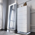 Shiny Wave Bedroom Set White p12666 By ESF Furniture 42