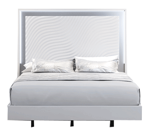 Wave White Bed p12672 By ESF Furniture 12