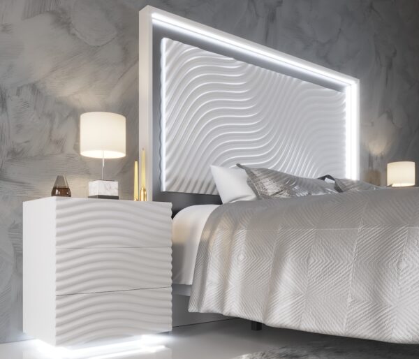 Wave White Bed p12672 By ESF Furniture - Image 5