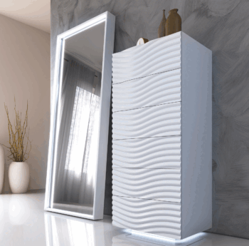 Wave White Chest i37506 By ESF Furniture