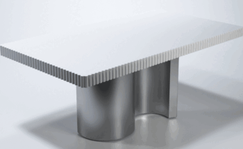 Shiny Wave Dining table w/ 2 Ext. i36254 By ESF Furniture