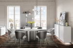 Wave Dining White Set p12656 By ESF Furniture Dining Room Furniture Mobilia Cleopatra 39 Wave Dining White Set p12656 By ESF Furniture 39