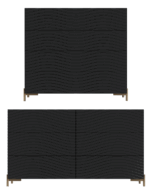 Wave Dressers / Mirrors Dark grey p12671 By ESF Furniture 17