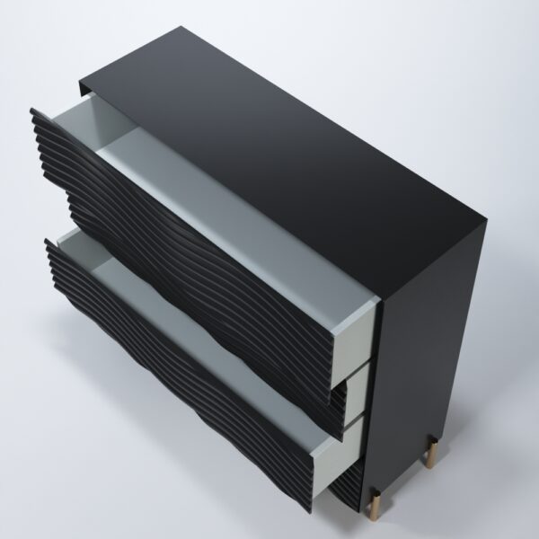 Wave Dressers / Mirrors Dark grey p12671 By ESF Furniture - Image 3