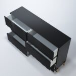 Wave Dressers / Mirrors Dark grey p12671 By ESF Furniture 21