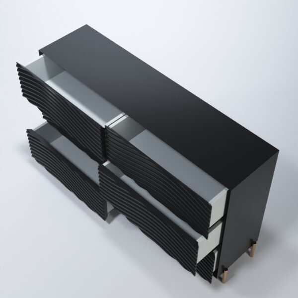 Wave Dressers / Mirrors Dark grey p12671 By ESF Furniture - Image 5