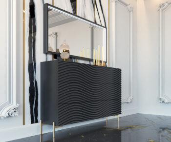 Wave Double Dresser Dark Grey