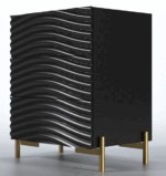 Wave Nightstand Dark grey p12669 By ESF Furniture ESF Furniture Mobilia Cleopatra 12 Wave Nightstand Dark grey p12669 By ESF Furniture 12