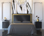 Shiny Wave Bedroom Dark grey Set p12665 By ESF Furniture 42