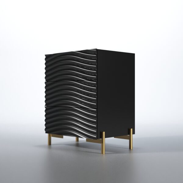 Shiny Wave Bedroom Dark grey Set p12665 By ESF Furniture - Image 10