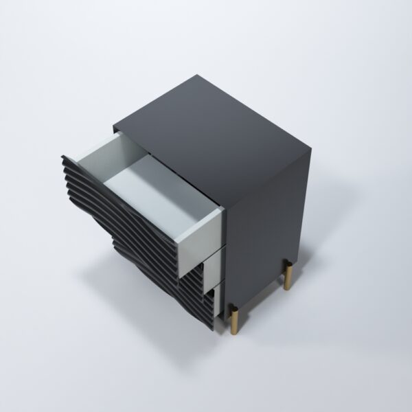 Shiny Wave Bedroom Dark grey Set p12665 By ESF Furniture - Image 11