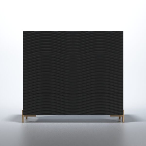 Shiny Wave Bedroom Dark grey Set p12665 By ESF Furniture - Image 12