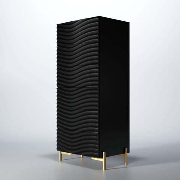 Shiny Wave Bedroom Dark grey Set p12665 By ESF Furniture - Image 16