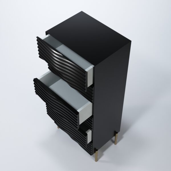 Shiny Wave Bedroom Dark grey Set p12665 By ESF Furniture - Image 17