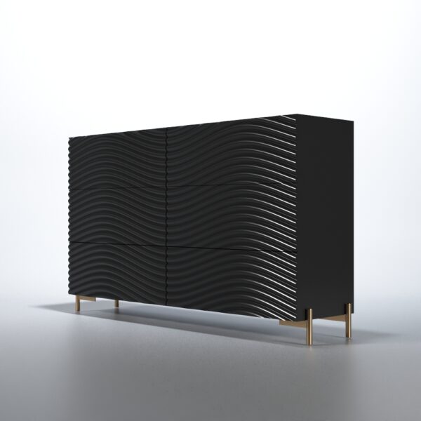 Shiny Wave Bedroom Dark grey Set p12665 By ESF Furniture - Image 18