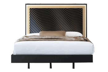 Wave Bed Dark grey p12668 By ESF Furniture