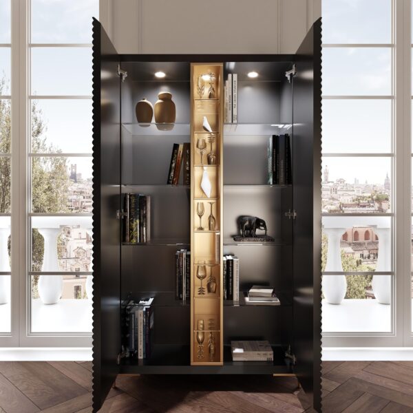 Shiny Wave Dining Dark grey Set p12655 By ESF Furniture - Image 6