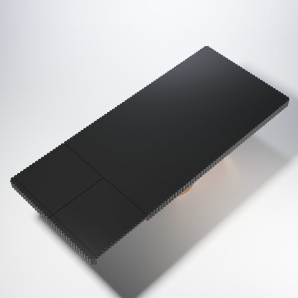 Shiny Wave Dining Table Dark grey p12657 By ESF Furniture - Image 2