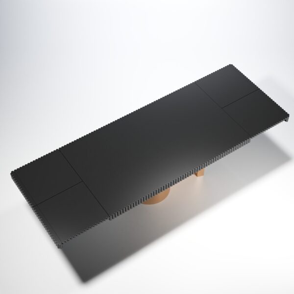 Shiny Wave Dining Table Dark grey p12657 By ESF Furniture - Image 3